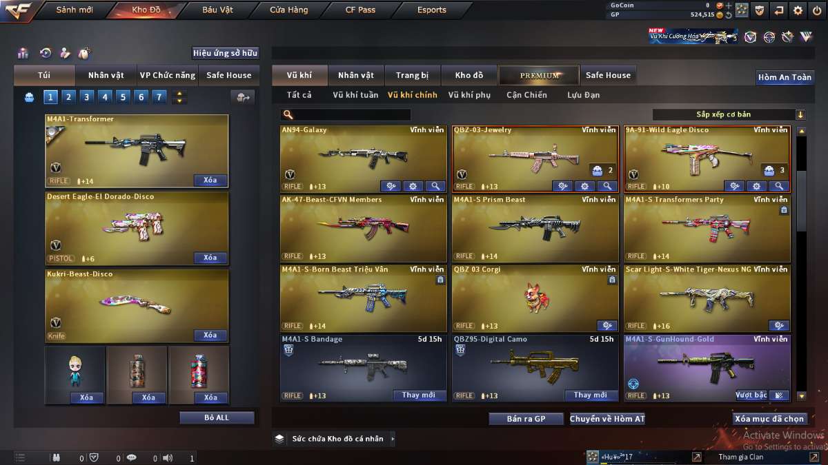 shop acc cf uy tin gia re